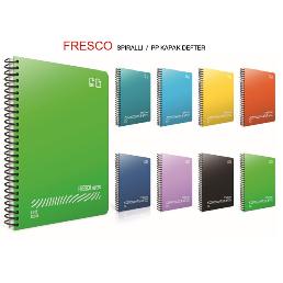 Gıpta Fresco Spiralli Plastik Kapak Defter A4 96 YP Kareli -4936